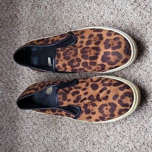 Leopard slip on shoes